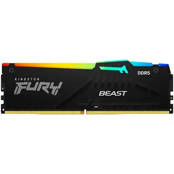 Kingston 32GB 6000MT/s DDR5 CL30 DIMM (Kit of 2) FURY Beast RGB XMP, EAN: 740617343182