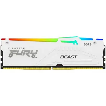 Kingston 32GB 6000MT/s DDR5 CL30 DIMM (Kit of 2) FURY Beast White RGB EXPO, EAN: 740617343311