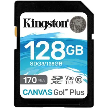 Kingston Canvas Go! Plus SD, R170MB/W90MB, 128GB