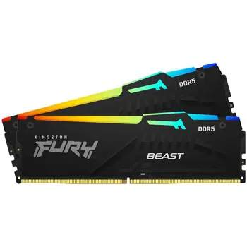 KINGSTON DRAM 16GB 5600MT/s DDR5 CL40 DIMM (Kit of 2) FURY Beast RGB EAN: 740617328486