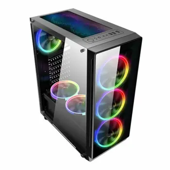 Kućište NaviaTec Gaming case with 4x RGB Fans, Real Glass Side