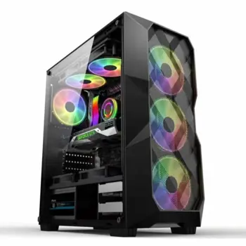 Kućište NaviaTec Raptor Gaming case with 4x RGB Fans, Tempered Glass Side, Mesh front panel