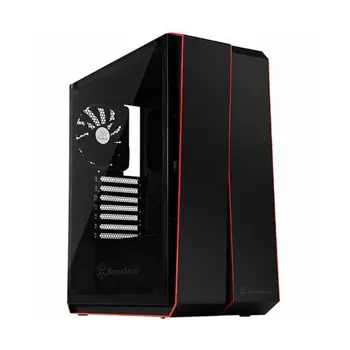 Kućište SilverStone REDLINE RL07 Midi Tower ATX Gaming Computer Case, Silent High Airflow Performance,  Full Tempered Glass, black