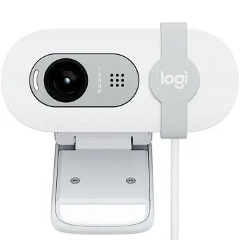 LOGITECH Brio 100 Full HD Webcam - OFF-WHITE - USB