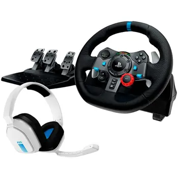 LOGITECH G29 Driving Force Racing Wheel for PlayStation5 and PlayStation4 - WHITE - USB