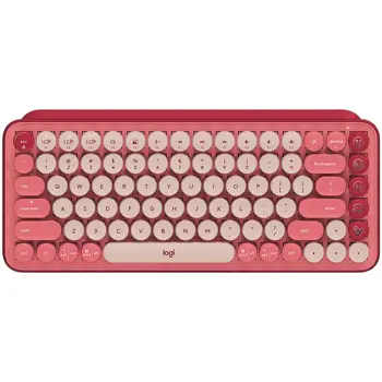 LOGITECH POP Keys Bluetooth Mechanical Keyboard - HEARTBREAKER ROSE - US INTL