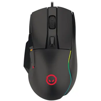 LORGAR Jetter 357, gaming mouse, Optical Gaming Mouse with 6 programmable buttons, Pixart ATG4090 sensor, DPI can be up to 8000, 30 million times key life, 1.8m PVC USB cable, Matt UV coating and RGB