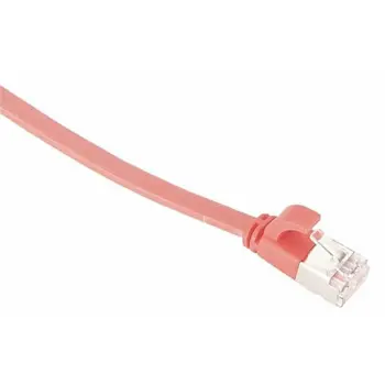 Masterlan comfort patch cable U FTP, flat, Cat6A, 0,25m, red, LSZH