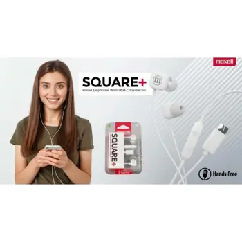 Maxell SQUARE+ USB-C slušalice, bijele