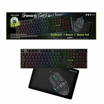 MAXLINE GAMING SET COMBO 3U1(miš+tipkovnica+podloga) SW-GKC002