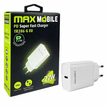 MAXMOBILE KUĆNI PUNJAČ PD SUPER FAST CHARGE TYPE C, TR-286 27W