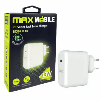 MAXMOBILE KUĆNI PUNJAČ PD SUPER FAST SONIC CHARGE TYPE C, TR-307 33W