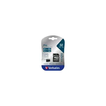 Memorijska kartica Verbatim Micro SD Pro (HC/UHS1) 32GB Class 10 Card + adapter (Read up to 90MB/s)