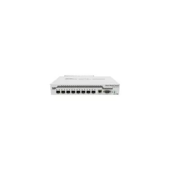 Mikrotik Cloud Router Switch 309-1G-8S+IN, Dual core 800MHz CPU, 512MB RAM, 1xGLAN, 8xSFP+ cages, RouterOS, L5 or SwitchOS (dual boot), pasivno desktop kučište, rackmount ears, PSU