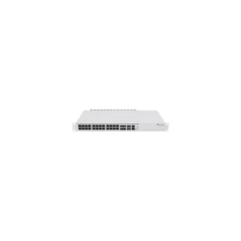 Mikrotik Cloud Router Switch CRS326-4C+20G+2Q+RM, 20x 2.5 GIGABIT Ethernet, 4x Combo ports ethernet 2.5G/10G SFP+, 2x 40G QSFP+, 128 MB DDR2 RAM, 32 MB storage, RouterOS v7 License level  6, 2x AC In