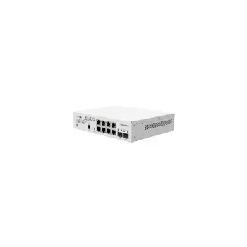 Mikrotik Cloud Smart Switch CSS610-8G-2S+IN, 8×G-LAN, 2×SFP+ cages, SwOS, desktop kučište, PSU