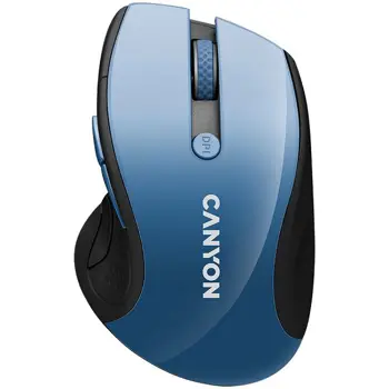 Miš Canyon 2.4Ghz wireless mouse, optical tracking - blue LED, 6 buttons, DPI 1000/1200/1600, Blue Gray pearl glossy