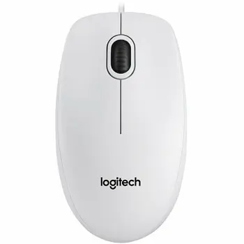 Miš LOGITECH Corded B100 - Business EMEA - WHITE