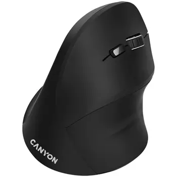 Miš wireless Vertical mouse, USB2.4GHz, Optical Technology, 6 number of buttons, USB 2.0, resolution: 800/1200/1600 DPI, black, size: 86*115*71mm,90g