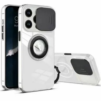 MM TPU IPHONE 13 6.1 CLEAR CAM AND RING, 2mm black