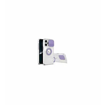 MM TPU IPHONE 13 PRO MAX 6.7 CLEAR CAM AND RING, 2mm purple