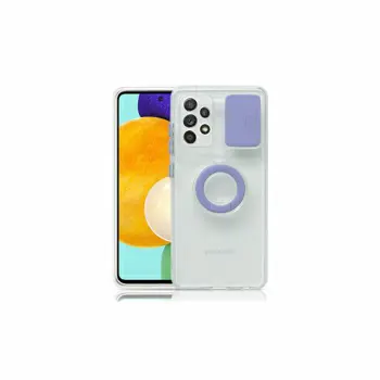 MM TPU SAM GALAXY A23 5G CLEAR CAM AND RING, 2mm purple