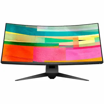 Monitor Alienware AW3423DWF 34" Curved, 3440x1440, WQHD, 165Hz, Anti-reflective, 21:9, 1000000:1, 1000 cd/m2, AMD FreeSync, 0.1ms, 178/178, 2xDP, HDMI, 5xUSB 3.2, Audio line-out, Tilt, Swivel, Height