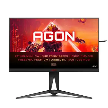 Monitor AOC AGON AG275QXN, 27", 2XHDMI, QHD, 165Hz, DP x2