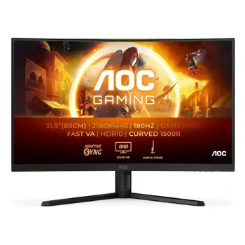 Monitor AOC CQ32G4VE, 31,5" QHD, HDMIx2, DP, 180Hz, HAS,Zakrivljeni