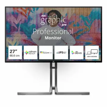 Monitor AOC Q27U3CV, 27", QHD, HDMI, RJ45, 75Hz, Zvučnici