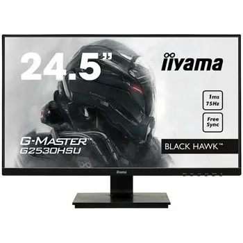 Monitor IIYAMA 24,5" ETE Gaming, Ultra Slim, G-Master Black Hawk, FreeSync, 1920x1080 75Hz, 250cd/m2, VGA, DisplayPort, HDMI, 1ms, Speakers, USB-HUB (2x2.0), Black Tuner