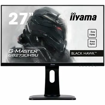 Monitor IIYAMA G-Master Black Hawk, 27" ETE Gaming, Ultra Slim, FreeSync, 1920x1080@75Hz, 300cd/m2, VGA, DisplayPort, HDMI, 1ms, Speakers, USB-HUB (2x2.0), Black Tuner, Height adj. Stand