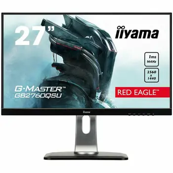 Monitor IIYAMA G-Master Red Eagle, 27" ETE Pro-Gaming, 144Hz FreeSync, 2560x1440@144Hz, 350cd/m2, DVI , DisplayPort, HDMI, 13cm heigt adj. stand, Pivot, 1ms, USB-HUB (2x3.0), Black Tuner, Speakers