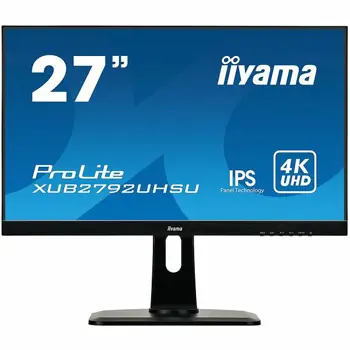 Monitor IIYAMA pr XUB2792UHSU-B127’’ IPS ultra slim monitor featuring 4K resolutionSignal input DVI x1 (max. 3840 x 2160 @30Hz) HDMI x1 (max. 3840 x 2160 @60Hz)DisplayPort x1