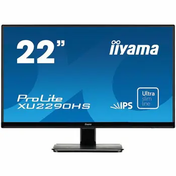 Monitor IIYAMA Prolite, 21,5" 1920x1080, 250cd/m2, Speakers, DisplayPort, HDMI, VGA, 4ms