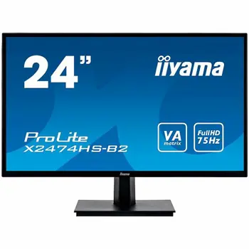 Monitor IIYAMA Prolite, 24" 1920x1080, VA panel, 250cd/m2, VGA, DisplayPort, HDMI, 4ms, Speakers (23,6" VIS)