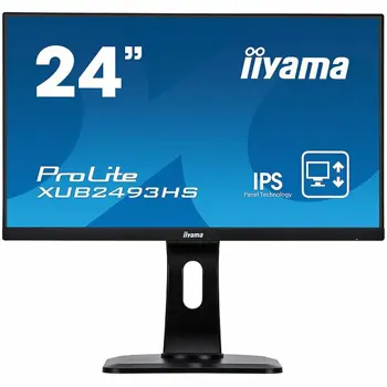 Monitor IIYAMA Prolite, 24" ETE, ULTRA SLIM LINE , 1920x1080, IPS-panel, 13cm Height Adj. Stand, Pivot, 4ms, 250 cd/m2, Speakers, VGA, HDMI, DisplayPort (23,8" VIS)