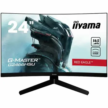 Monitor IIYAMA RED EAGLE, 23,6", G-MASTER G2466HSU-B1 1500R, Curved VA panel, 165Hz refresh rate, 1ms, 1920x1080