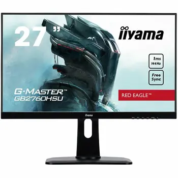 Monitor IIYAMA RED EAGLE  G-MASTER GB2760HSU-B1Red Eagle – join the PRO squad Diagonal 27", 68.6cmPanel TN LED, matte finish Native resolution 1920 x 1080 @144Hz (2.1 megapixel Full HD)