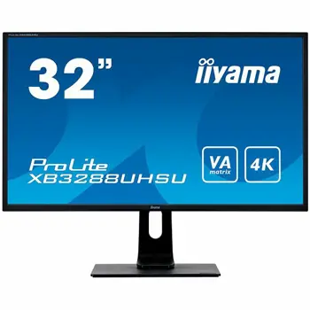 Monitor IIYAMA XB3288UHSU-B1  32’’ 4K VA 3ms 178/178Signal input  HDMI x2 (v.2.0)  DisplayPort x1 (v.1.2)  USB HUB  x2 (v.3.0 (x1 charger))   HDCP, Headphone connector