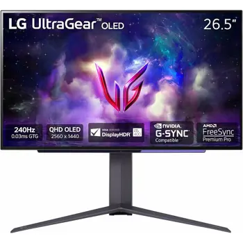 Monitor LG 27GS95QE, OLED, 2560 x 1440, QHD, 2xHDMI, DP, 240Hz, HAS