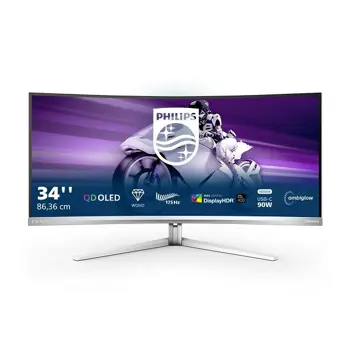 Monitor Philips 34", 34M2C8600, QD-OLED, 3440x1440, 170Hz, Zvučnici