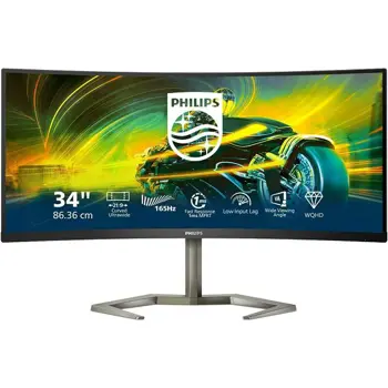 Monitor Philips 34M1C5500VA, 34", 3400x1440, 165Hz, Zakrivljeni, Zvučnici