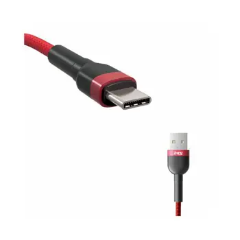 MS CABLE USB-A 2.0 -> USB-C, 1m, crveni