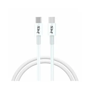 MS CABLE USB-C -> USB-C, PD 100W 1m, MS, white