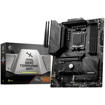 MSI Mainboard Desktop MAG B650 TOMAHAWK WIFI (AM5, 4x DDR5 max. 128GB, 1x PCI-E 4.0 x16x16, 1x PCI-E x1, 3x M.2 4.0, 6x SATA, 2x USB 2.0, 4x USB 3.2 Gen1, 3x USB 3.2 Gen2, 1x USB Type-C 3.2 Gen2, 1x H