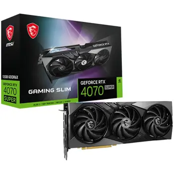 MSI Video Card Nvidia GeForce RTX 4070 SUPER 12G GAMING X SLIM (12GB GDDR6X/192bit, 3xDP, 1xHDMI, 1x 12VHPWR)