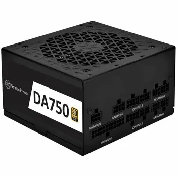 Napajanje SilverStone Decathlon Series, 750W 80 Plus Gold ATX PC Power Supply, Low Noise 120mm, 100% modular