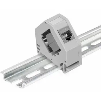 NaviaTec keystone jack holder for DIN rail, 1 port, with 1pc CAT6A STP keystone jack