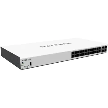 Netgear Smart Cloud GC728X-100EUS Insight Managed 28-Port Gigabit Ethernet Switch 2 SFP-Glasfaser-Ports, SFP+-10G-Glasfaser-Ports, Mobile/App/Cloud Portal Managed, Remote-/Cloud-, GC728X-100EUS